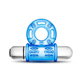 Stay Hard - 10 Function Vibrating Bull Ring - Blue